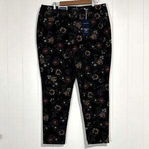 CHARTER Club Bristol Skinny AnkleTummy Slimming Floral Print Jeans size 18